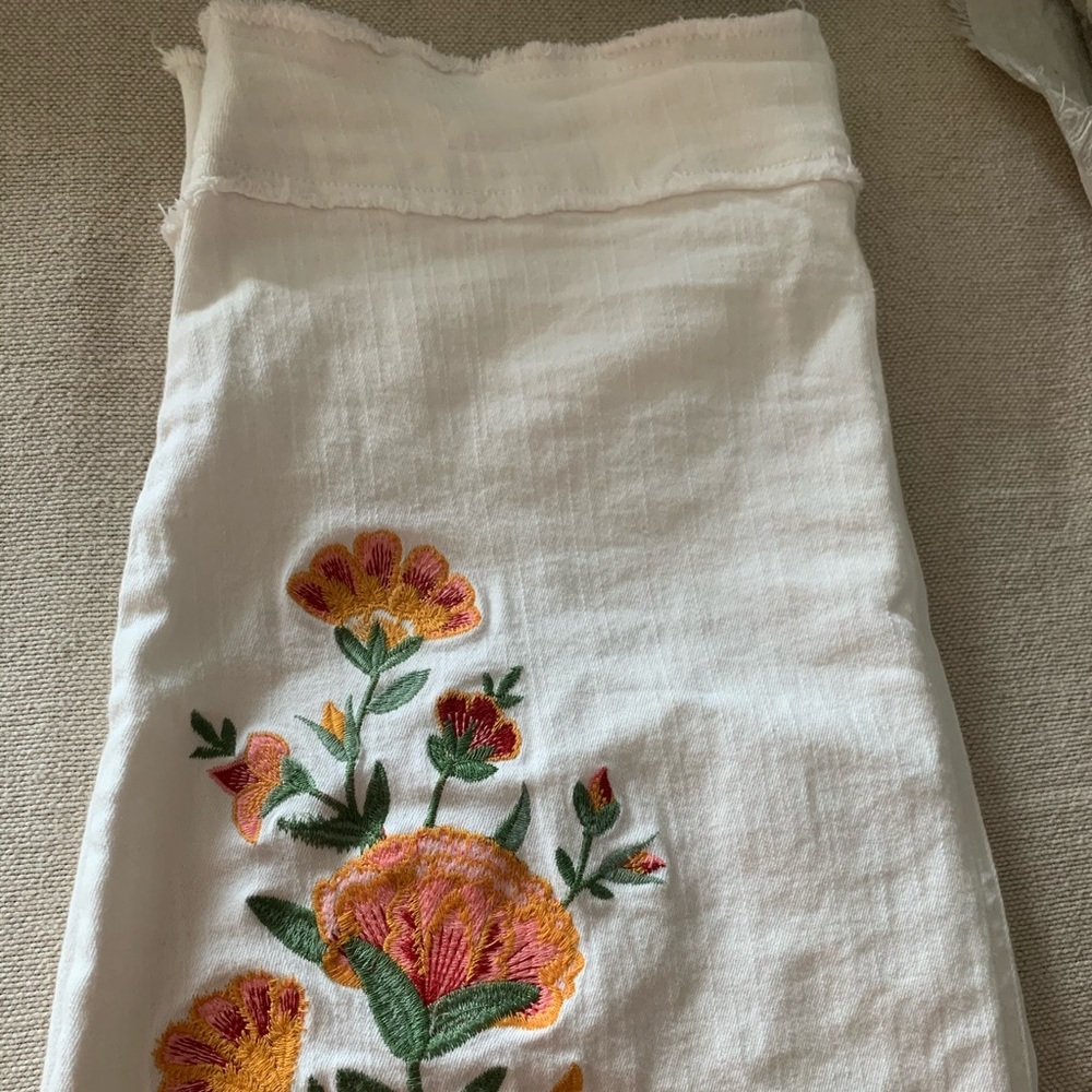 White Floral Skirt